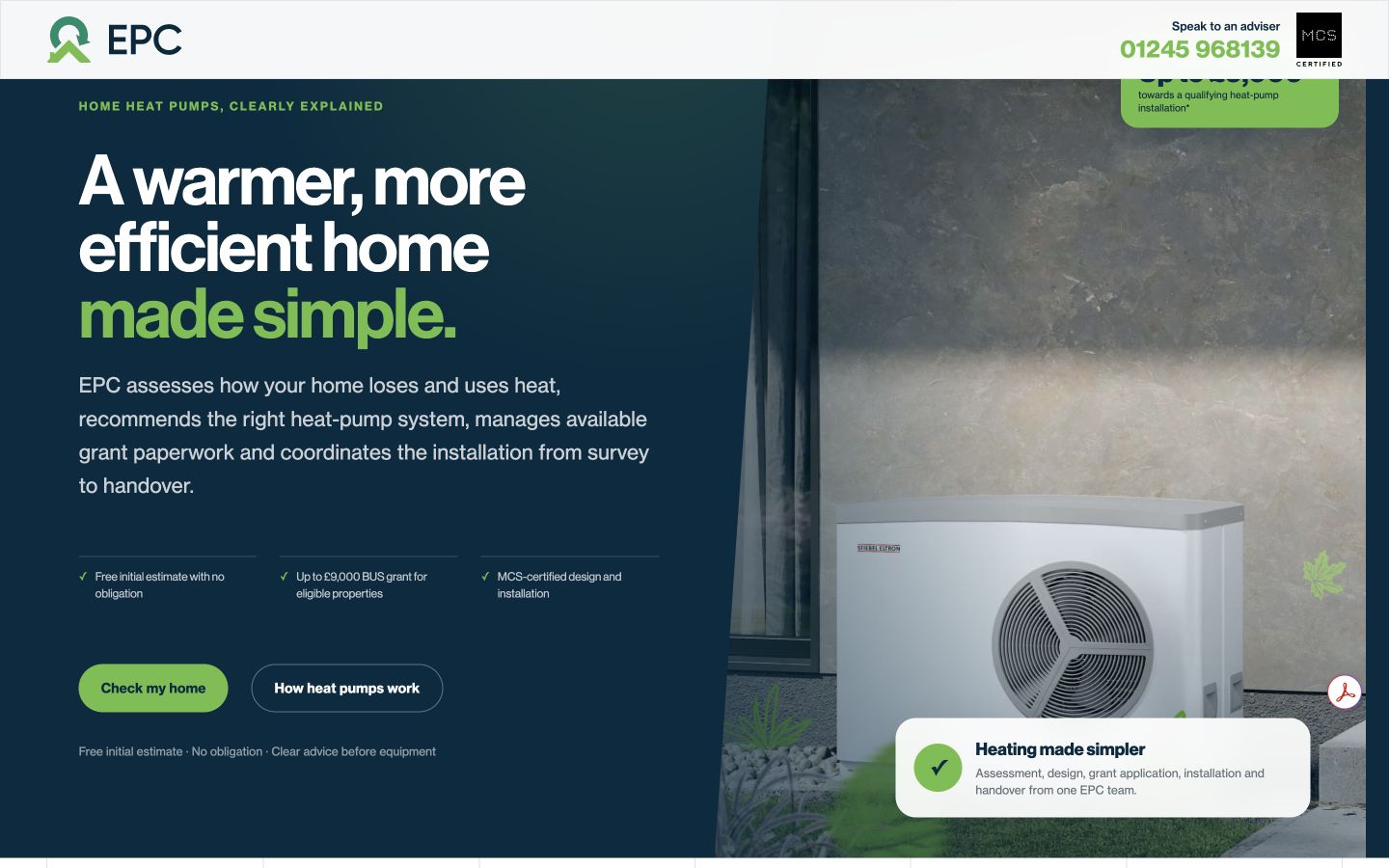 Heat pumps, clearly explained landing page preview